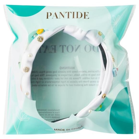 Jeweled Knotted Headband - Rhinestone Pearl Embellished Headband for Women Girls - Picture 6 of 6